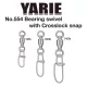 Yarie 554 Crosslock Bearing Swivel 100lb Swivel 3pcs
