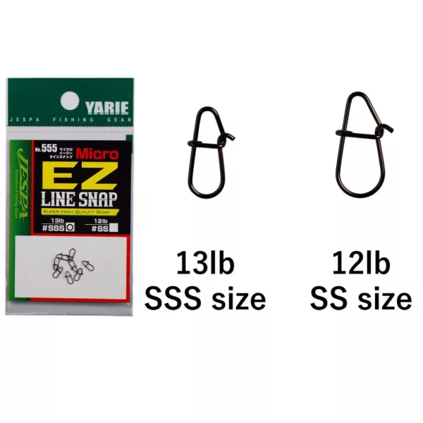 Yarie 555 Micro Ez Line Snap 13lb SS Snap 8pcs