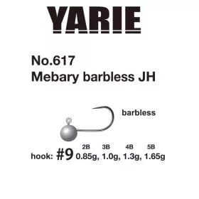 Yarie 617 Mebary Barbless 9 1.3gr Jig Head 5pcs