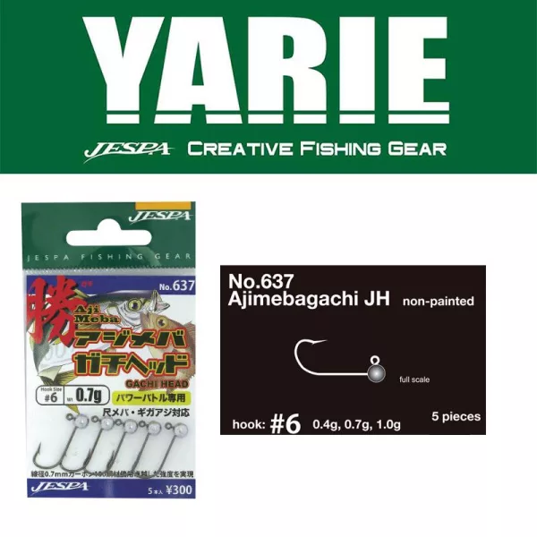 Yarie 637 Ajimeba Gachi 6 0,4gr Jig Head 5pcs