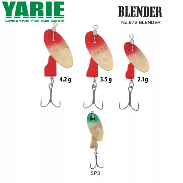 Yarie 672 Blender 2.1gr SP3 Green/Gold Spinner