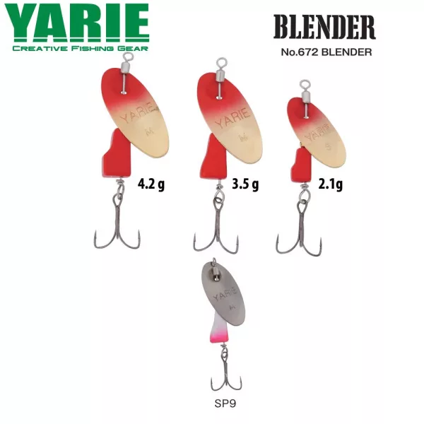 Yarie 672 Blender 4.2gr SP9 Silver Pink Spinner