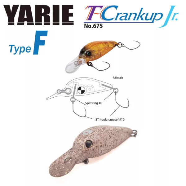 Yarie 675 T-Crankup Jr Type F 2,8cm 1,8gr C24 Pont Wobbler