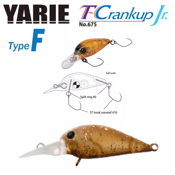 Yarie T-Crankup Jr 675 Type F 2,8cm 1,8gr C5 Mastupele Wobbler