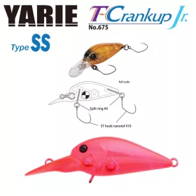   Yarie T-Crankup Jr 675 Type SS 2.8cm 2.1gr C18 Clear Pink Wobbler
