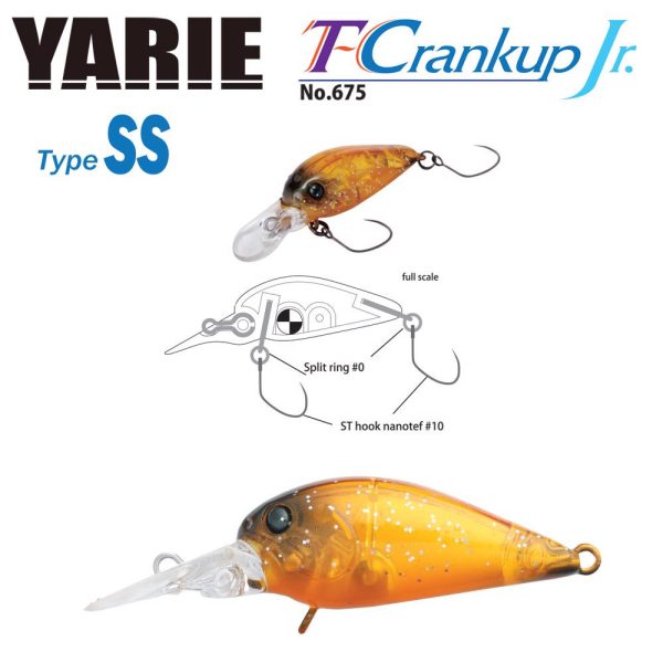 Yarie T-Crankup Jr 675 Type SS 2.8cm 2.1gr C19 YM Brown Wobbler
