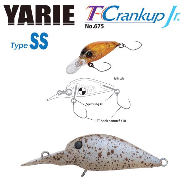 Yarie T-Crankup Jr 675 Type SS 2.8cm 2.1gr C22 Tana Color Wobbler