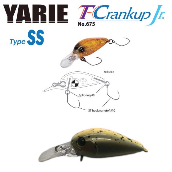 Yarie T-Crankup Jr 675 Type SS 2.8cm 2.1gr C28 CA Uny Wobbler
