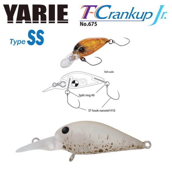 Yarie T-Crankup Jr 675 Type SS 2.8cm 2.1gr C3 Akayari Wobbler
