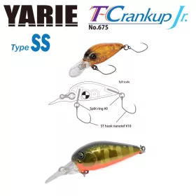   Yarie 675 T-Crankup Jr Type SS 2,8cm 2,1gr C33 Kurokin Yamame MG Wobbler