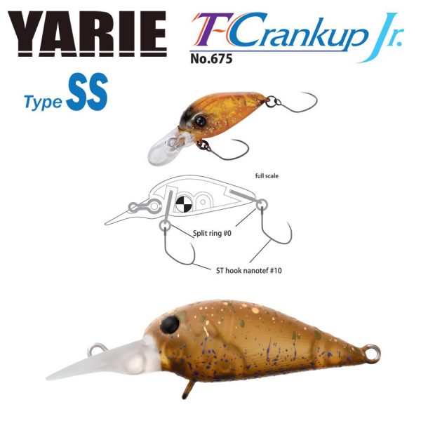 Yarie T-Crankup Jr 675 Type SS 2.8cm 2.1gr C5 Mastupele Wobbler