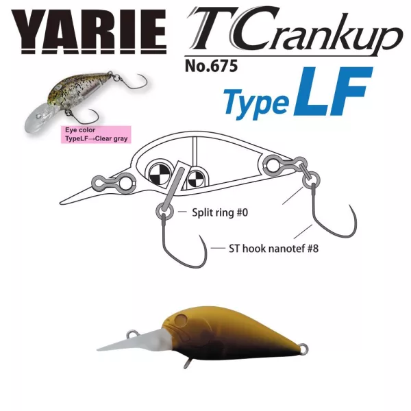 Yarie T-Crankup 675 Type LF 3,5cm 2,6gr C29 Tanba Edamame Wobbler