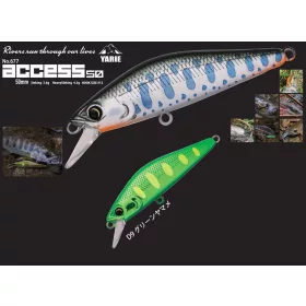 Yarie 677 Access S 50mm 3,6gr D9 Green Yamame Wobbler