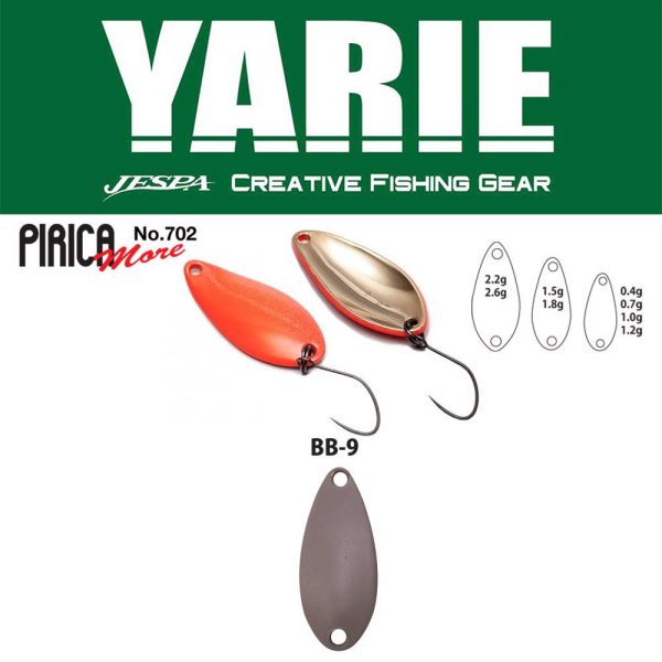 Yarie 702 Pirica More 1.0gr BB9 Rust Spoon Lure