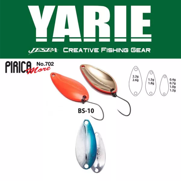 Yarie 702 Pirica More 1,0gr BS10 Blue/Silver Spoon Lure