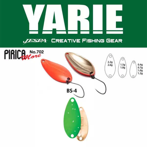Yarie 702 Pirica More 1.5gr BS-4 Lime Glitter Spoon Lure