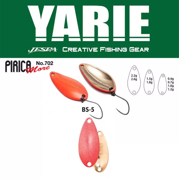 Yarie 702 Pirica More 1.5gr BS-5 Matte Red Spoon Lure