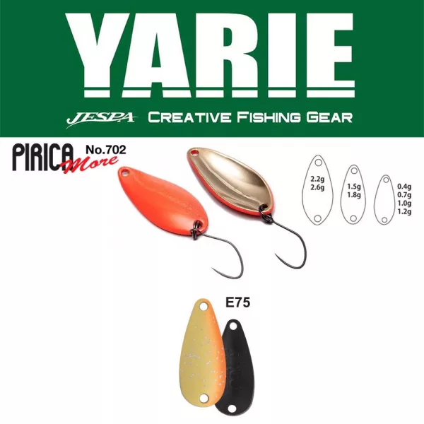 Yarie 702 Pirica More 1.5gr E75 Orange Peel Spoon Lure