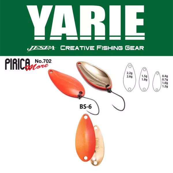Yarie 702 Pirica More 1,8gr BS-6 Candy Orange Spoon Lure