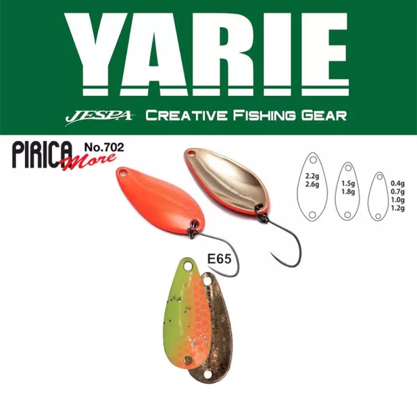 Yarie 702 Pirica More 2.2gr E65 Second Lemon Spoon Lure