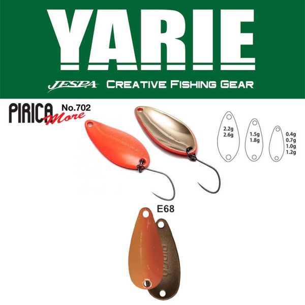 Yarie 702 Pirica More 2.2gr E68 Caramel Gold Spoon Lure