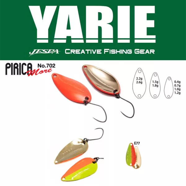 Yarie 702 Pirica More 2,2gr E77 Half Mac Spoon Lure