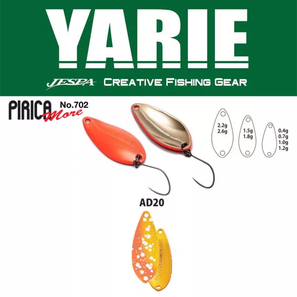 Yarie 702 Pirica More 2.6gr AD20 First Fire Spoon Lure