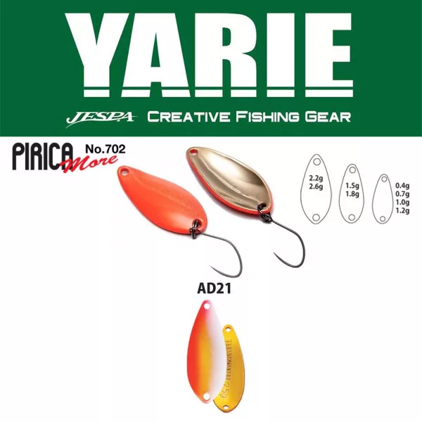 Yarie 702 Pirica More 2,6gr AD21 Uzakin Spoon Lure