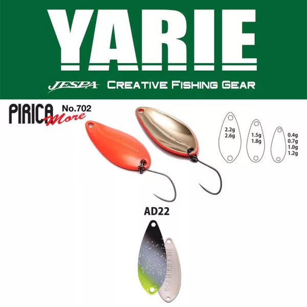Yarie 702 Pirica More 2,6gr AD22 Saber Silver Spoon Lure