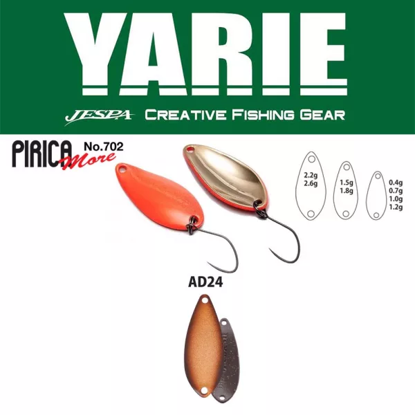 Yarie 702 Pirica More 2.6gr AD24 Oyster Spoon Lure