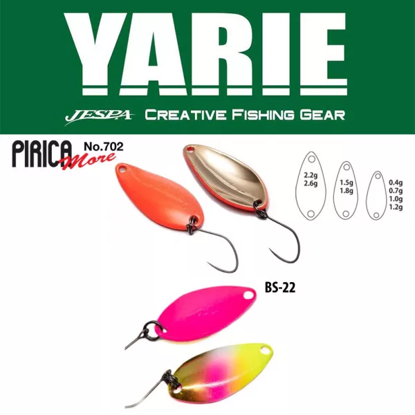 Yarie 702 Pirica More 2.6gr BS-22 Dragon Fruits Spoon Lure