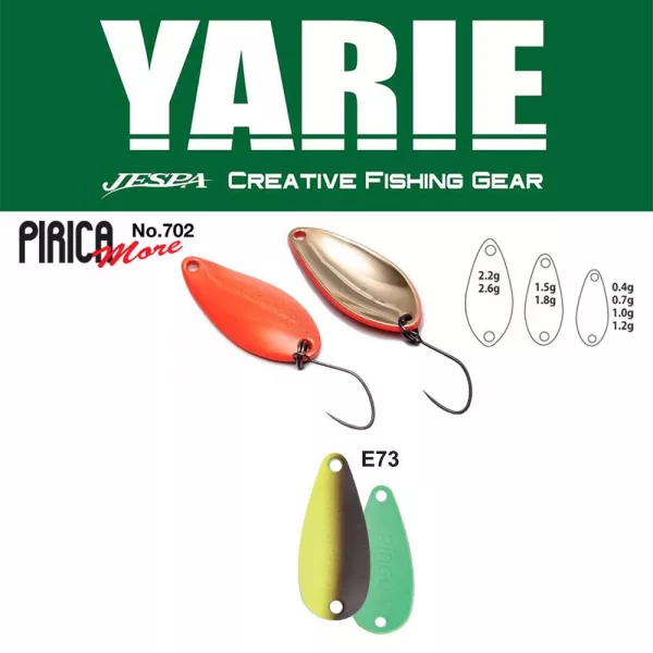 Yarie 702 Pirica More 2.6gr E73 Choco Lemon Spoon Lure
