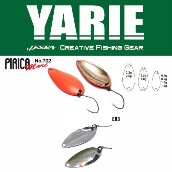 Yarie 702 Pirica More 2.6gr E83 Sabi Ayu Spoon Lure