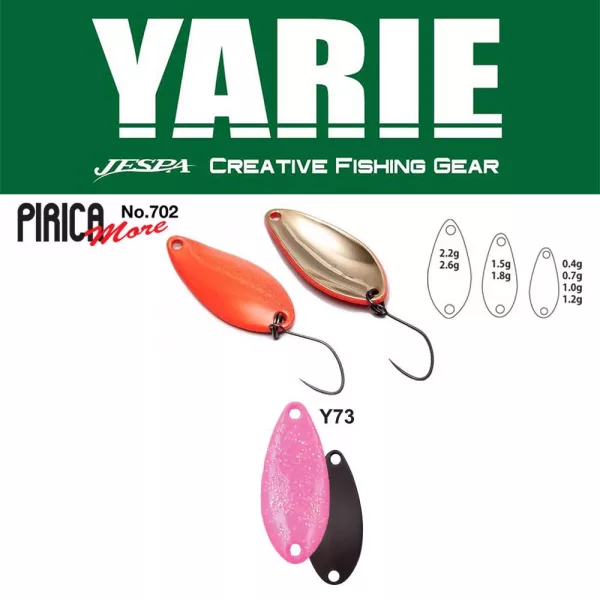 Yarie 702 Pirica More 2.6gr Y73 Pink Hololume Spoon Lure