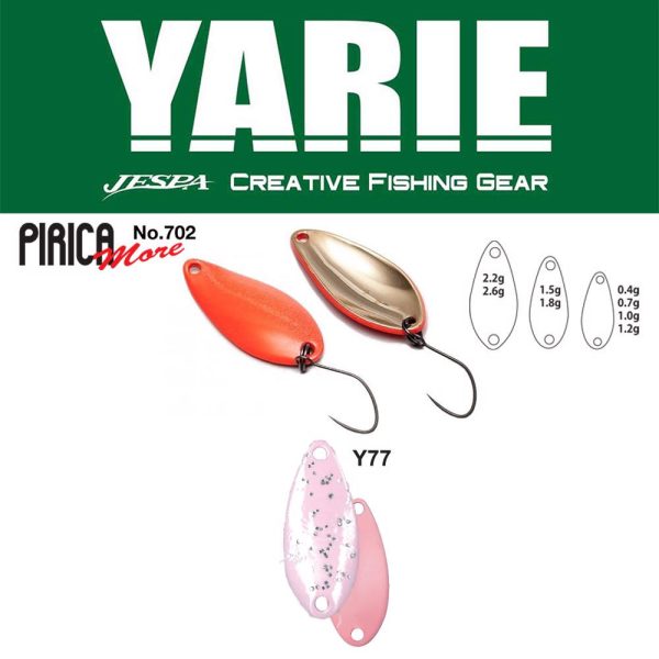 Yarie 702 Pirica More 2.6gr Y77 Sakura Spoon Lure