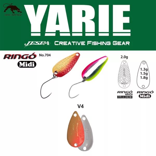 Yarie 704 Ringo Midi 1,5gr V4 MG Ice Spoon Lure
