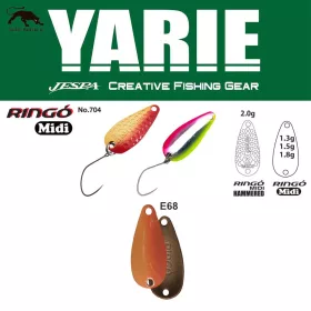 Yarie 704 Ringo Midi 1.8gr E68 Caramel Gold Spoon Lure