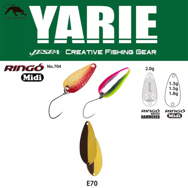 Yarie 704 Ringo Midi 1.8gr E70 Pudding Spoon Lure