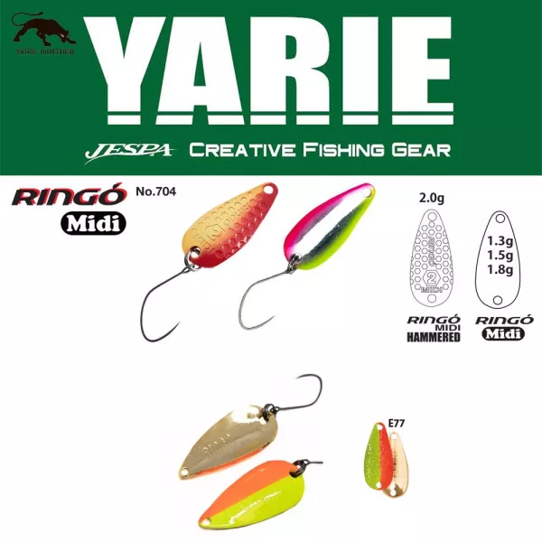 Yarie 704 Ringo Midi 1.8gr E77 Half Mac Spoon Lure