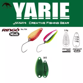 Yarie 704 Ringo Midi 1.8gr H1 Green Metallic Spoon Lure