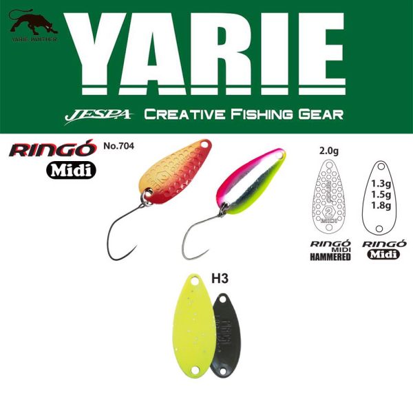 Yarie 704 Ringo Midi 1.8gr H3 Chart Glitter Spoon Lure