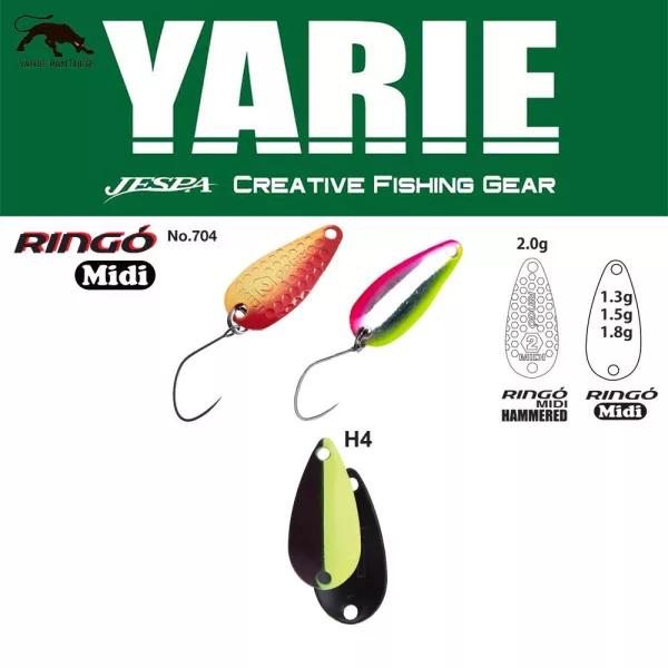 Yarie 704 Ringo Midi 1.8gr H4 KM Haif Spoon Lure