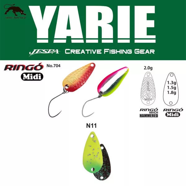 Yarie 704 Ringo Midi 1,8gr N11 Nanohana Spoon Lure