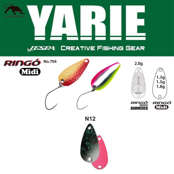 Yarie 704 Ringo Midi 1.8gr N12 Slash Pink Spoon Lure