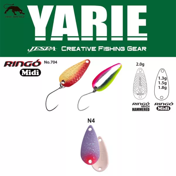 Yarie 704 Ringo Midi 1,8gr N4 Night Purple Spoon Lure