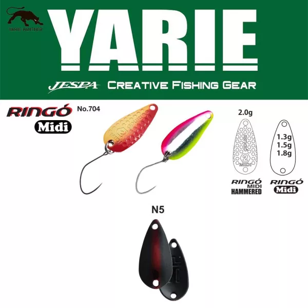 Yarie 704 Ringo Midi 1,8gr N5 Rabbit Eye Spoon Lure