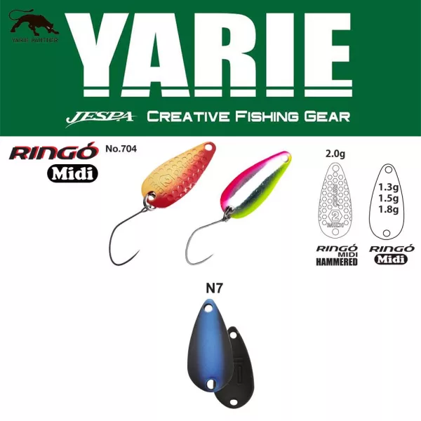 Yarie 704 Ringo Midi 1,8gr N7 Husky Eye Spoon Lure