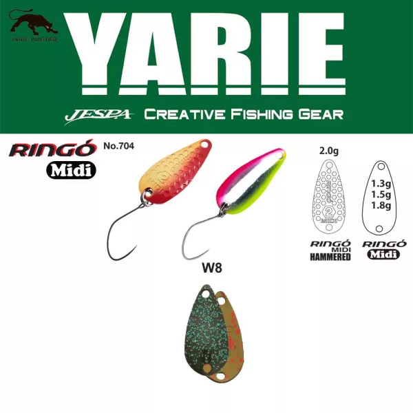 Yarie 704 Ringo Midi 1,8gr W8 Wadatami Spoon Lure