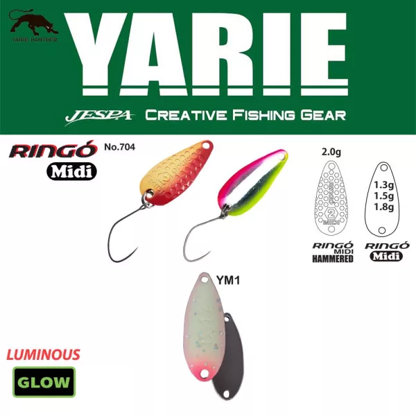 Yarie 704 Ringo Midi 1.8gr YM1 Fruit Peach Spoon Lure