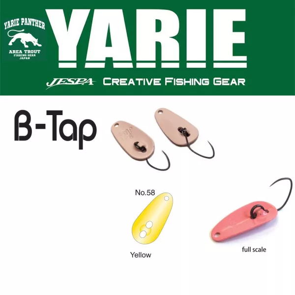 Yarie 705 B-Tap 1.2gr 58 Yellow Spoon Lure